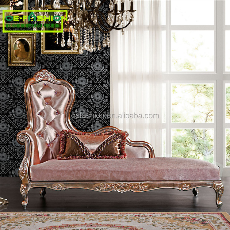 OE-FASHION High end classic home furniture baroque royalty chaise lounge