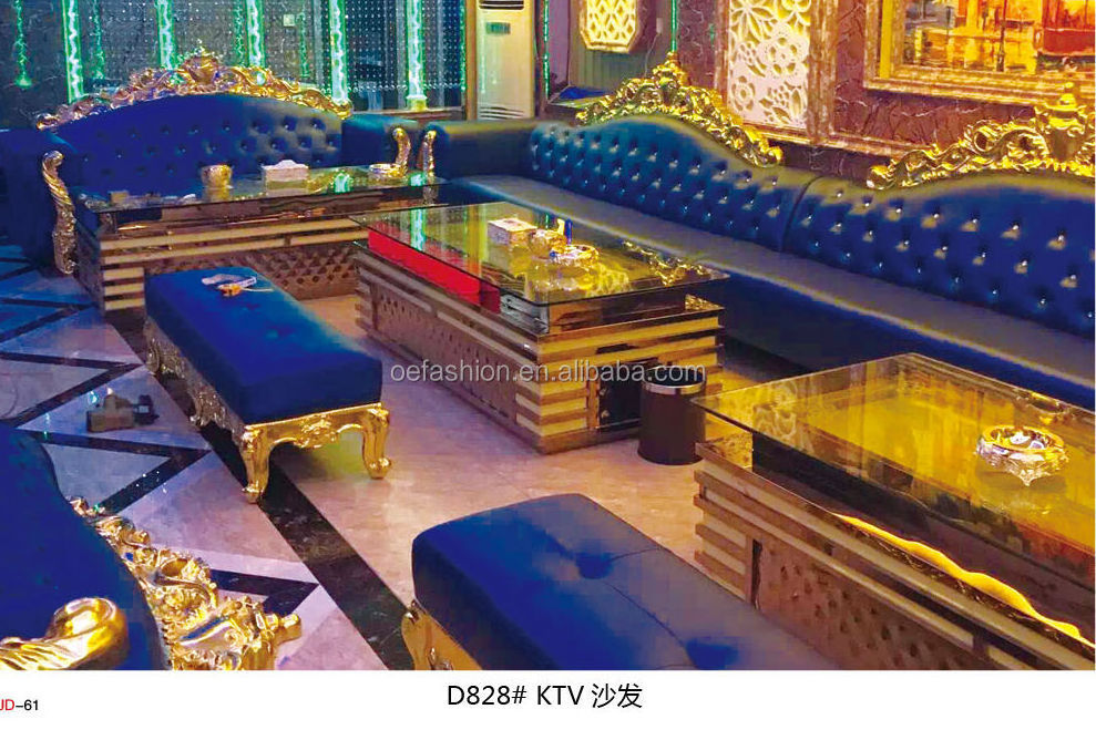 OE-FASHION Customized Luxury European style red fabric night club decor sofa used night club furniture