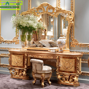 OE-FASHION European luxury wooden make up dressing table with mirror