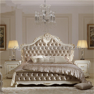 OE-FASHION Italy Style Brand New Bedroom Furniture, Royal Luxury Bedroom Furniture Set, King Size Bed With Wood Carving