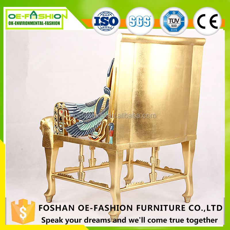 OE-FASHION luxury wooden lion king throne chairs