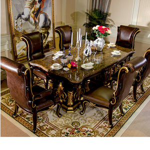 Luxury marble dining table set homes furniture in dining room