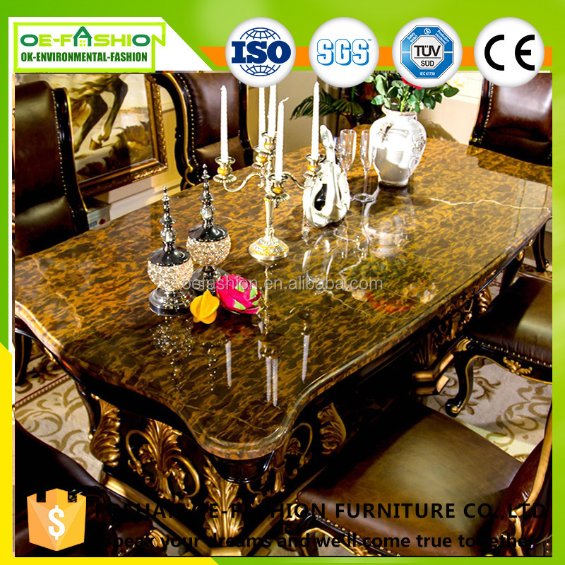 Luxury marble dining table set homes furniture in dining room