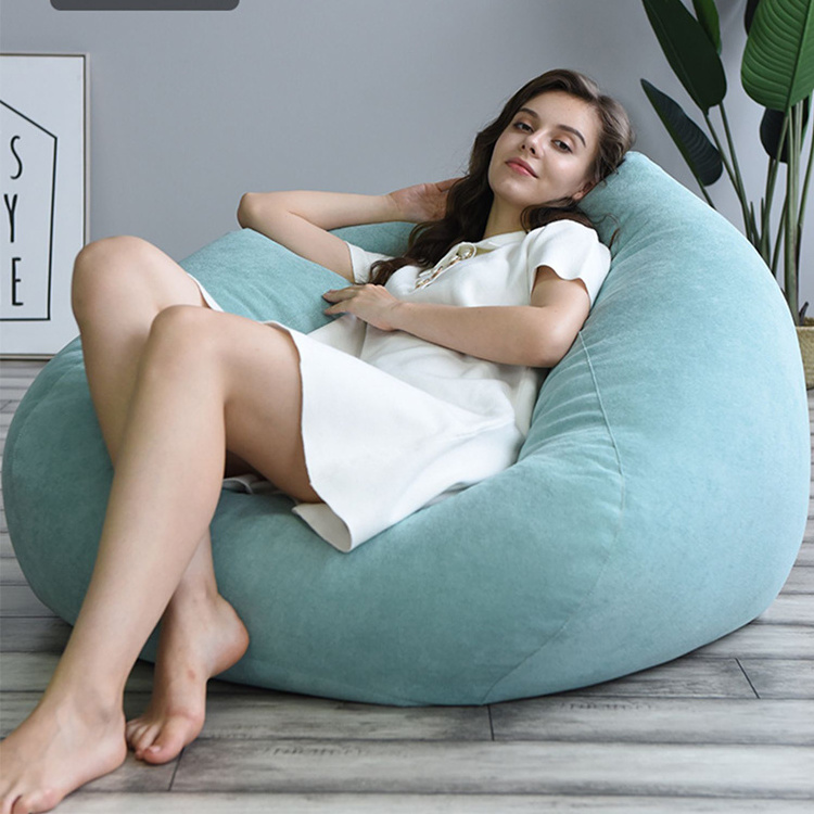 Web Celebrity Living Room Sofa Round Fluffy Memory/Crushed Foam 7Ft Fur Fabric Large Beanbag Oversized Lazy Sofa Giant Bean Bag