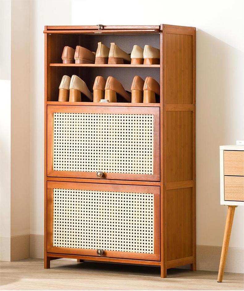 Rack Cabinet Shoes Wood Storage Wooden Modern Display Furniture Tier Organizer Store Stand Room Door Shop 6 Shoe Racks For Home