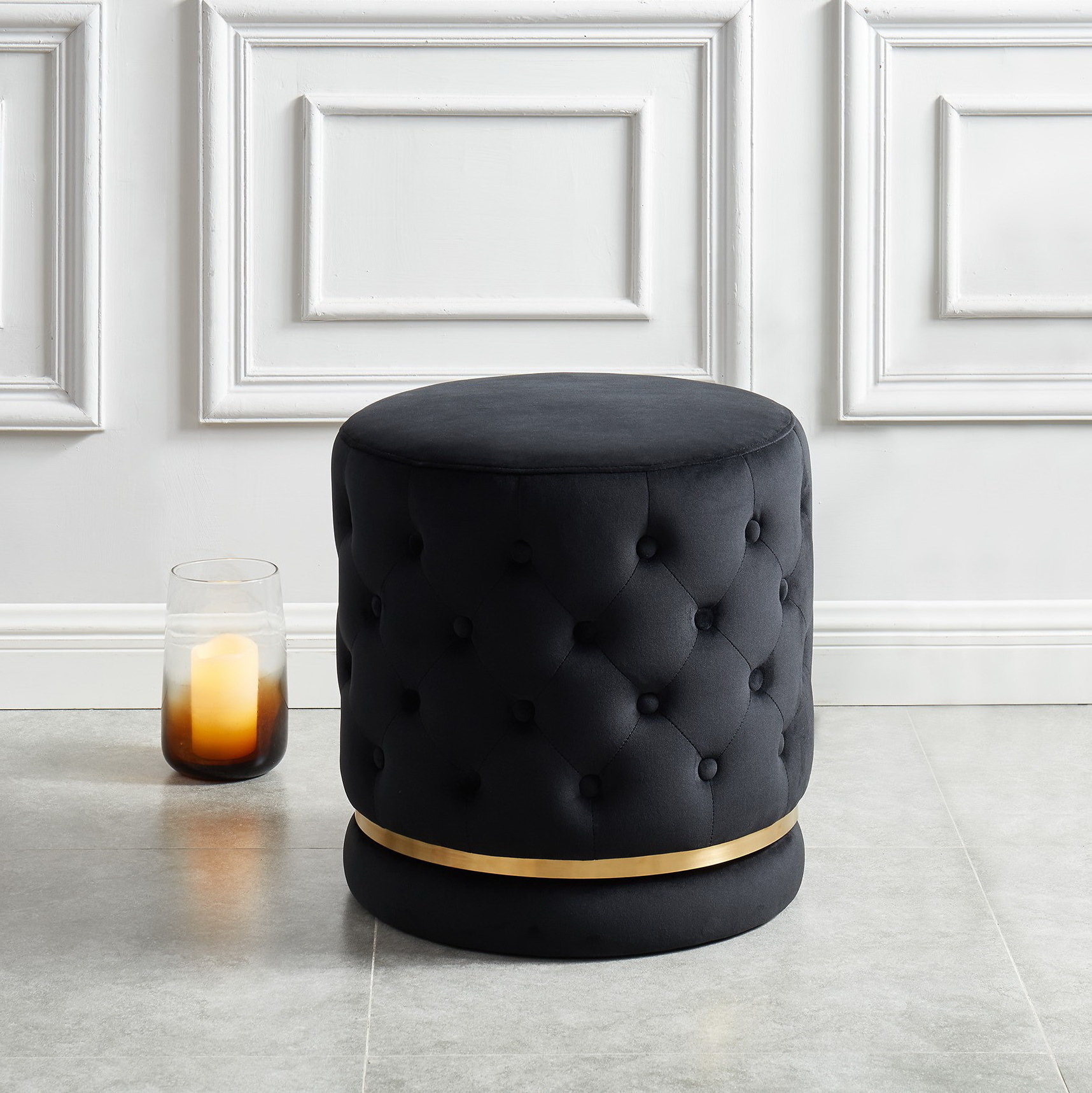 Ottoman Bar Stools Chair Modern With Pouf Wood Sofa Luxury Metal Leather Counter Velvet High Lounge Gold Black And Shoes Stool