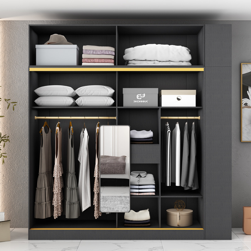 Wardrobe Sliding Designs Bedroom  Wooden Wardrobes Door Modern Organizador Cabinet Clothes Walldrope Glass Closet