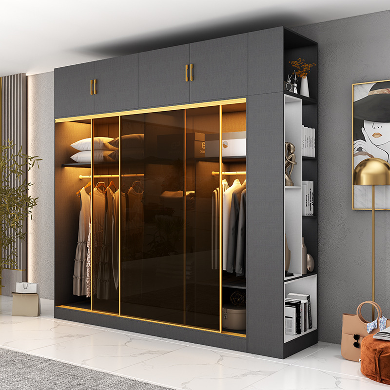 Wardrobe Sliding Designs Bedroom  Wooden Wardrobes Door Modern Organizador Cabinet Clothes Walldrope Glass Closet