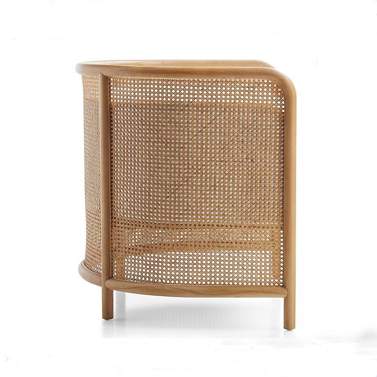 New Design Indoor Outdoor Beach Lounge Or Sun Lounge Chair Rattan Bamboo Cane seater  Rattan Chair