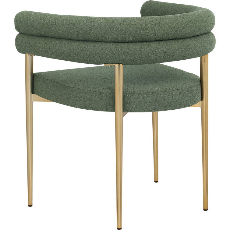 Sherpa Fabric Stainless Steel Frame Bar Chair With Upholstered Gold Metal Legs Velvet Back Dining Chairs Nordic