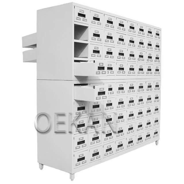 Hospital Medicine Storage Cabinet Multi-Drawer SS Pharmacy Cabinet with Locker