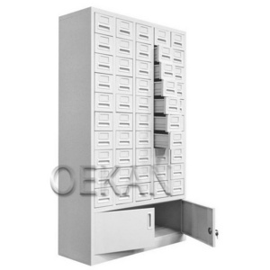 Hospital Medicine Storage Cabinet Multi-Drawer SS Pharmacy Cabinet with Locker