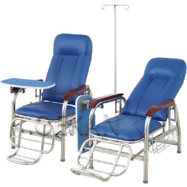 Hospital Movable Folding Patient Transfusion Chair Medical Adjustable Reclining Chair