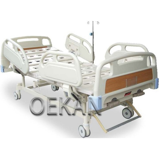 High Quality Hospital Cold Rolling Steel Folding Electric Patient Nursing Bed Adjustable Medical Bed