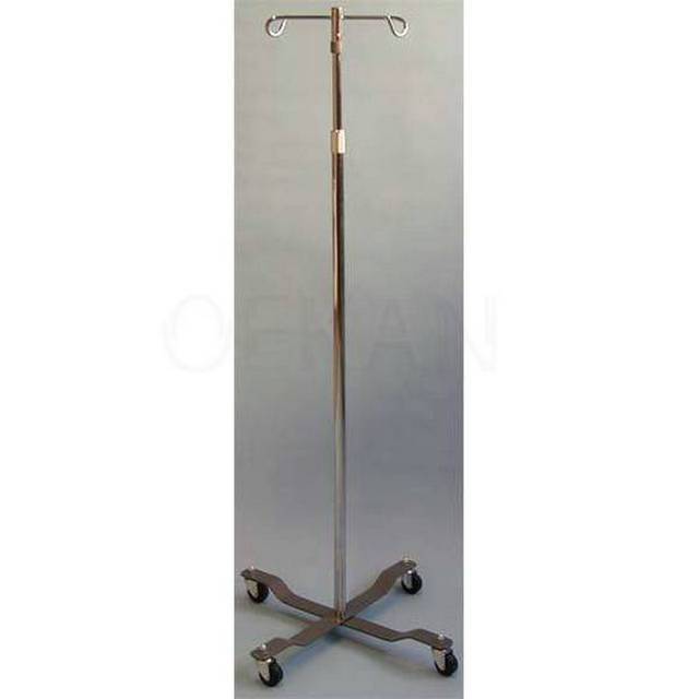 Top Sale Hospital IV Pole Stand Medical Infusion Stand Portable Steel  Drip Stand with Five Wheels