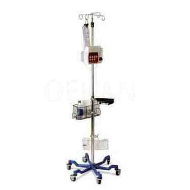 Top Sale Hospital IV Pole Stand Medical Infusion Stand Portable Steel  Drip Stand with Five Wheels