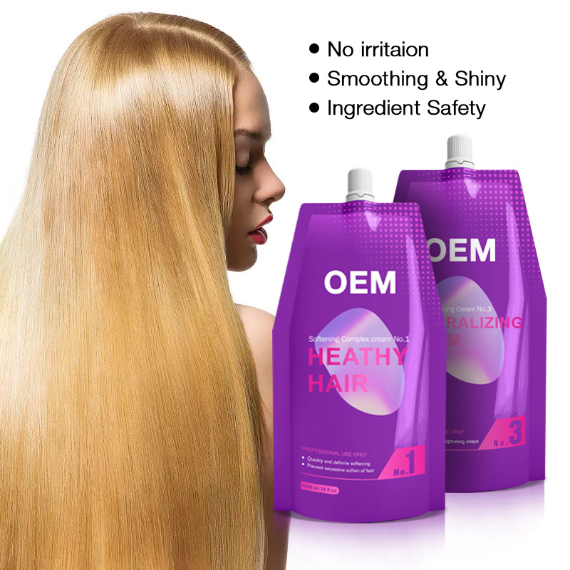 OEM Professional Smoothing Protein Strength Elasticity and Shape Cold Hot Perm Permanent Straightening Cream