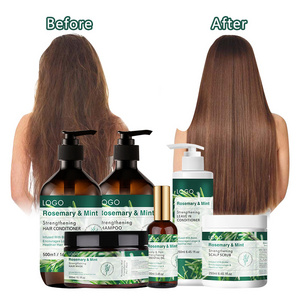 Organic Rosemary Mint Strengthening Hair Masque Biotin Deep Repair Collagen Rosemary Hair Mask for Damaged Frizzy Hair