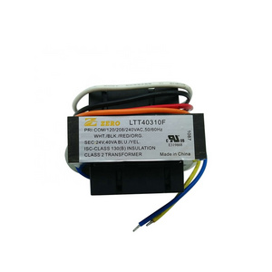 Control Transformer 40VA, Primary 120, 208, 240V Secondary 24V, HVAC Furnace Multi Tap Power Supply Adapter