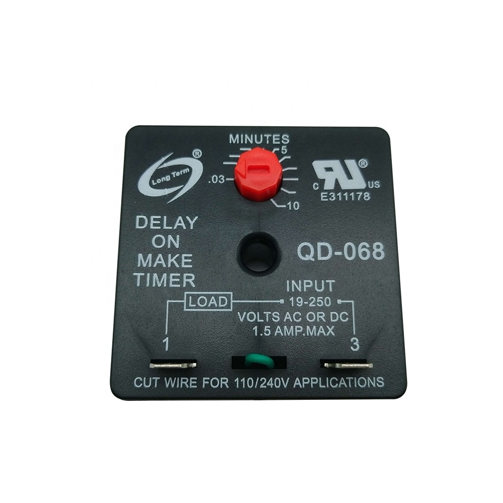 0.03-10 Mins Adjustable QD-068 Delay On Make Timer  Time Delay Switch