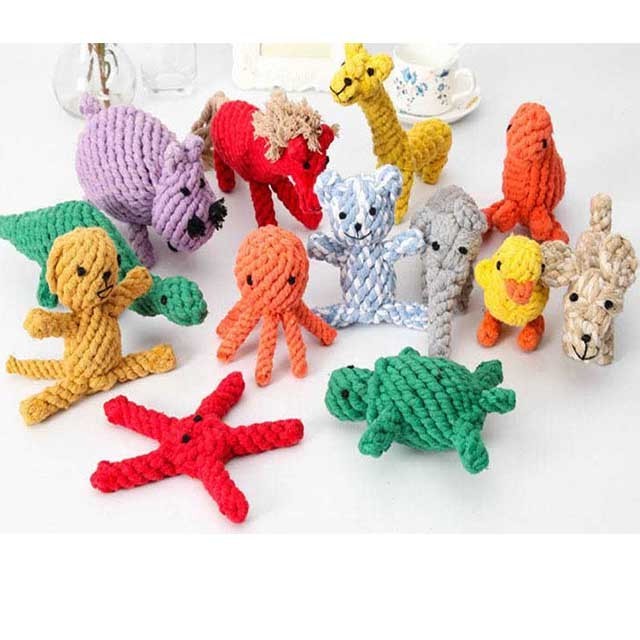 REAL FORT PET Dogs Toothbrush Toy Cleaning Tool Pet Training Chew Toys Manufacturer Small Animals Cotton Pet Toy for Dogs