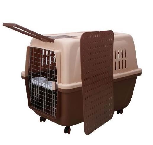 plastic dog travel carrier on wheels airline approved dog kennel