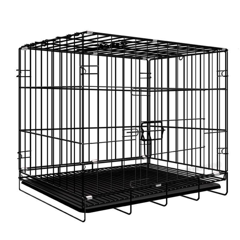 Galvanized Iron Dog Kennel Welded Wire Cage Steel Modular Welded Black Dog Kennels