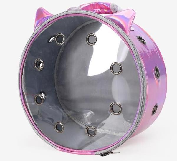 wholesale lovely pet carrier round bird hamster travel bag  transparent pet backpack from anhui bags