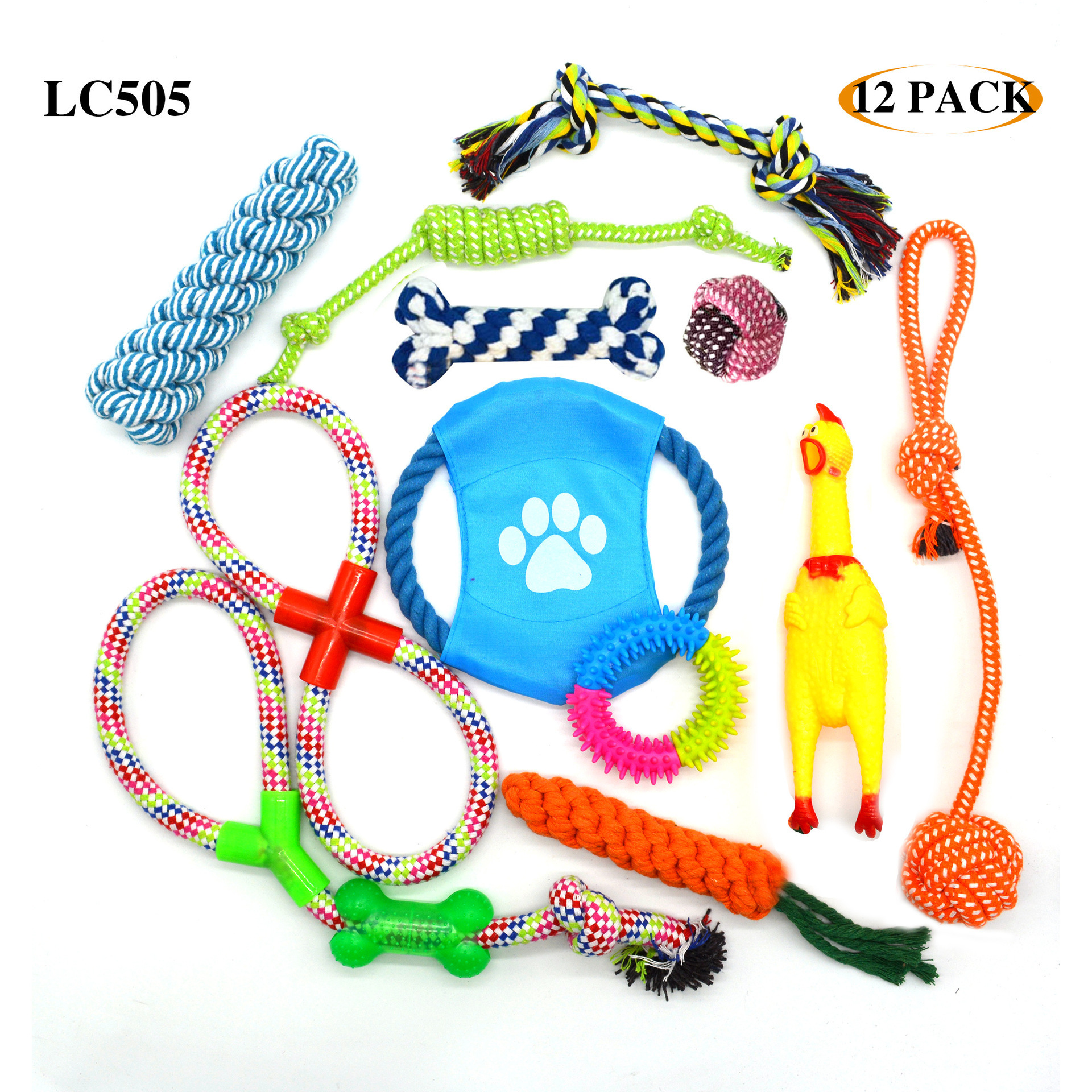 Custom Cat Pet Dog Chew Toy 10 Pack Set Dog Rope Toys Puppy Grinding Teeth Dog Chew Toys for Puppies Teething