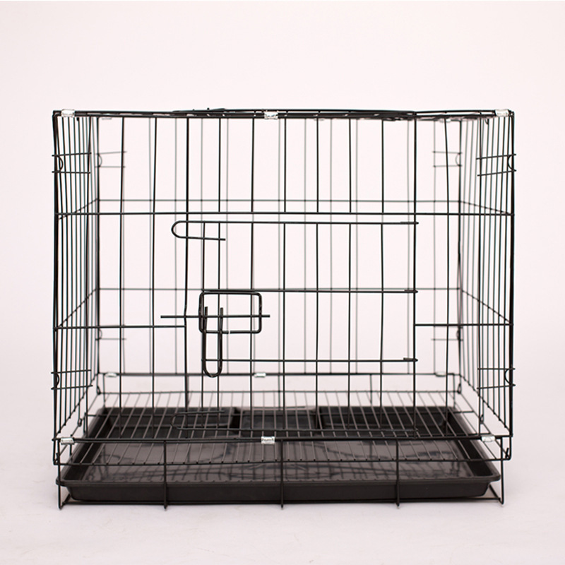 2021 Wholesale Metal Iron Wire Foldable Single Door Pet House Cages Kennel for Dogs Puppies Small Animals Dog Crate