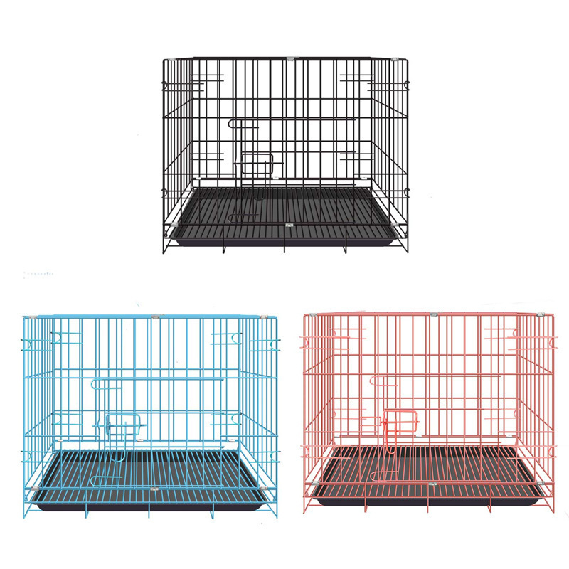 Galvanized Iron Dog Kennel Welded Wire Cage Steel Modular Welded Black Dog Kennels