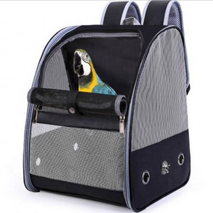 parrot carrier backpack mesh fabric backpack for birds travel