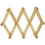 Expanding Wall Coat Rack Commerical Bamboo Wall Mounted Mug Rack Door Accordion Wall Hanger