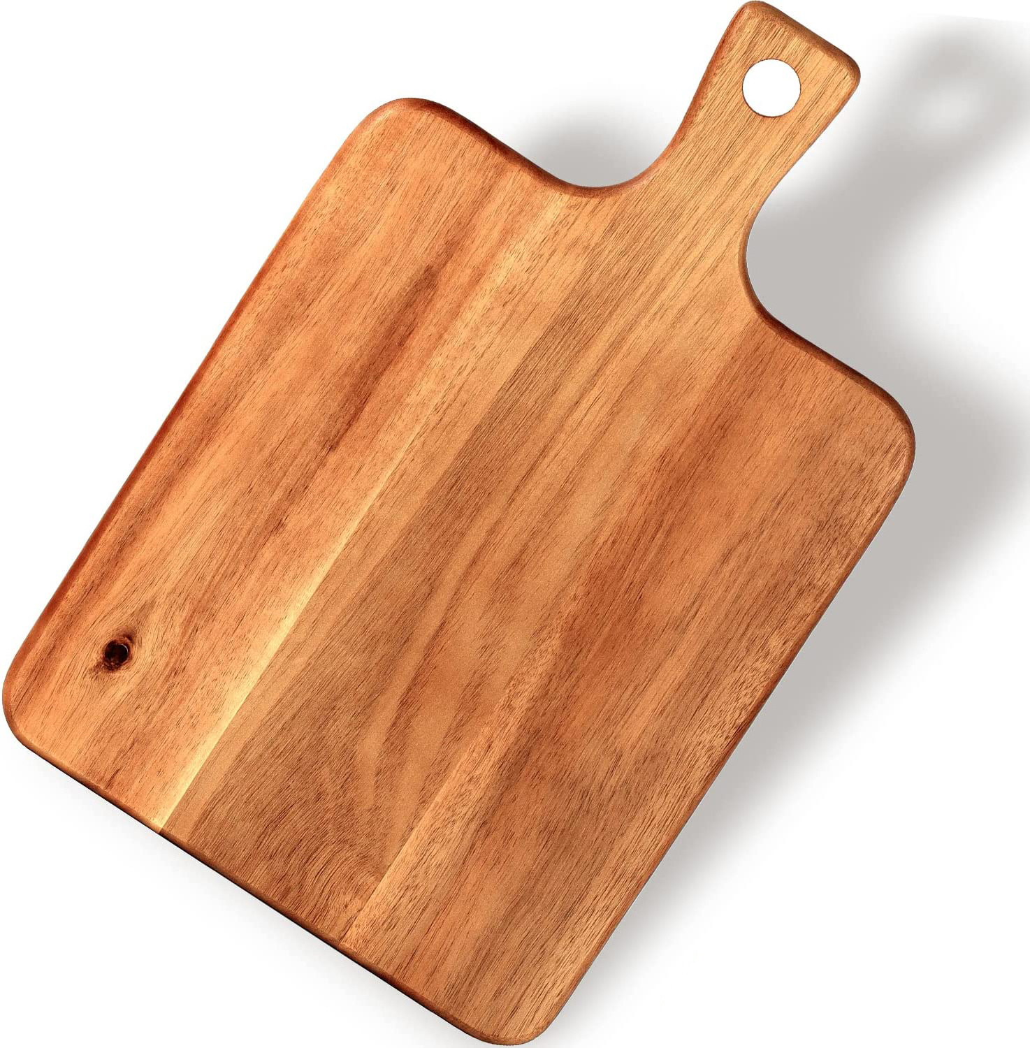 Acacia Wood Cutting Board and Chopping Board with Handle Food Serving Tray for Kitchen