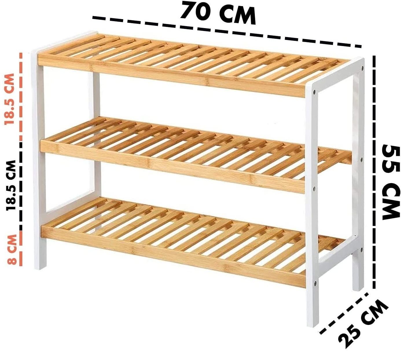 Wholesale Bamboo Shoe Rack Cabinet Large Storage Wooden Shoe Shelves Shoe Display Shelf