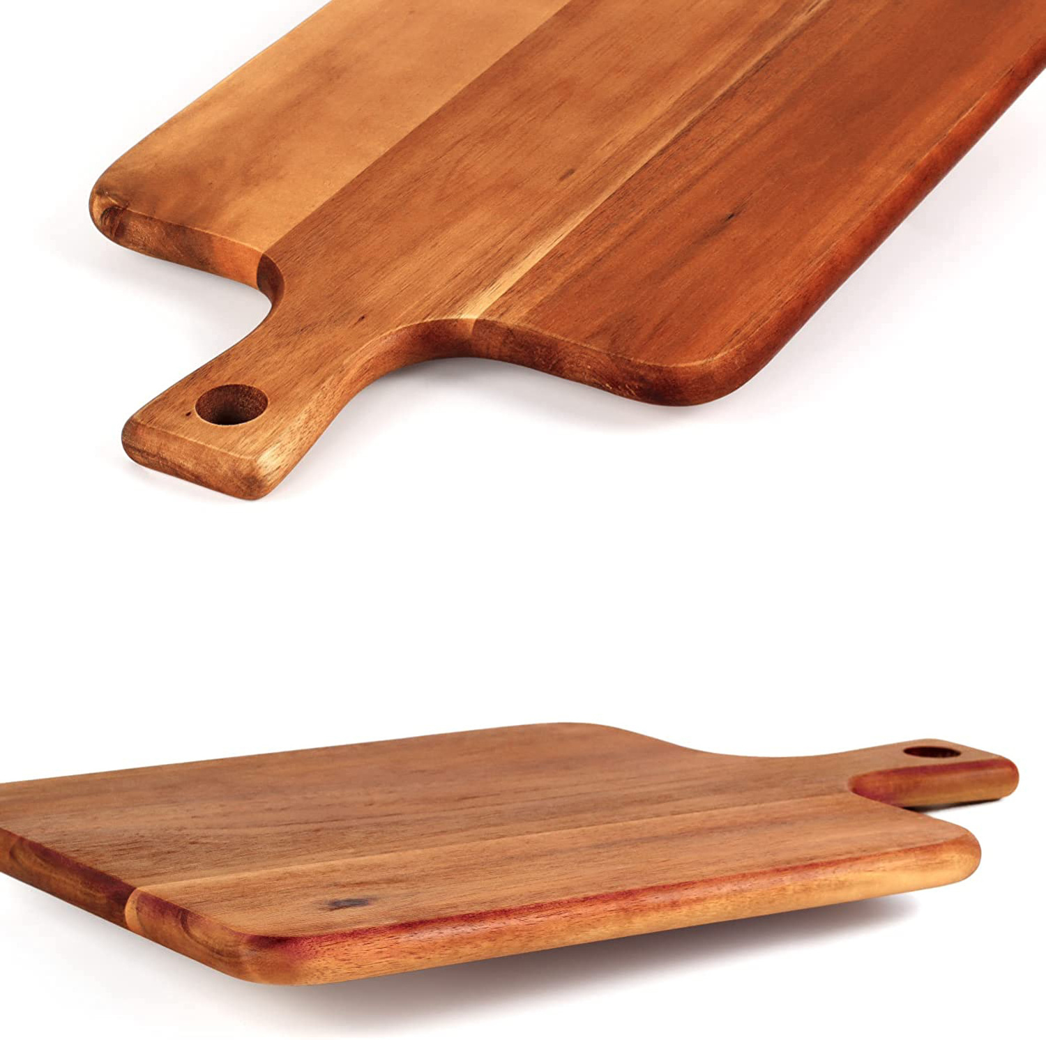 Acacia Wood Cutting Board and Chopping Board with Handle Food Serving Tray for Kitchen