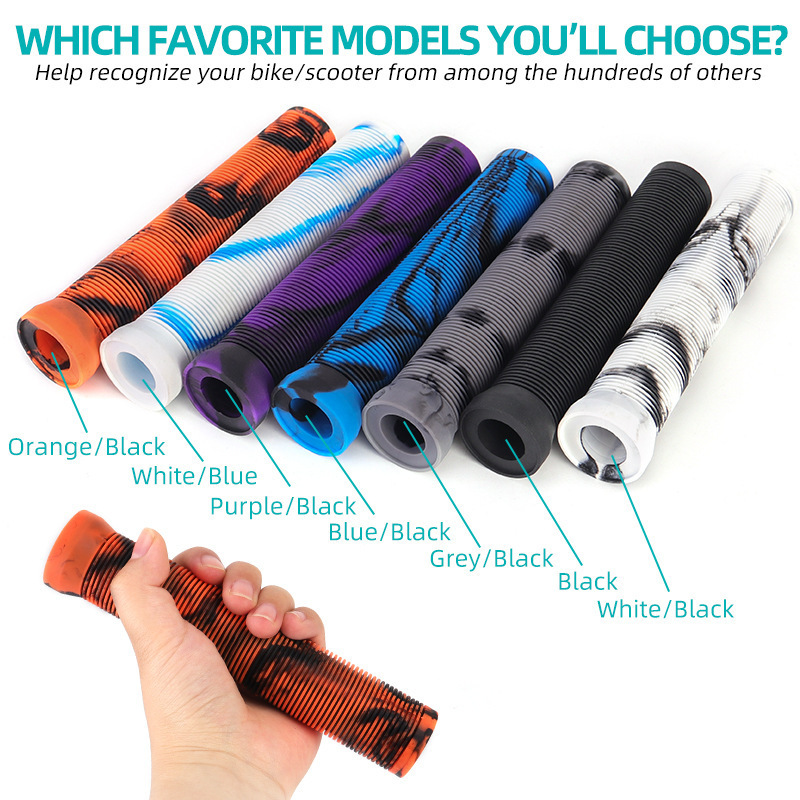 Fixed Gear Color Rubber Grip Extreme Scooter Handlebar Cover Thickened Anti-Slip Shock Absorbing Soft Grip