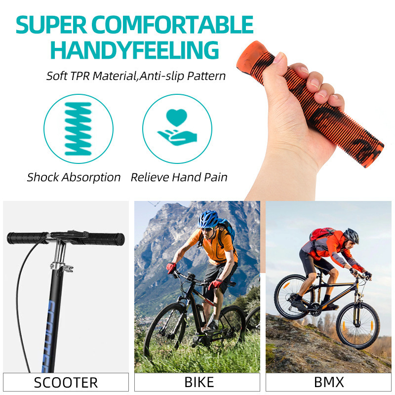 Fixed Gear Color Rubber Grip Extreme Scooter Handlebar Cover Thickened Anti-Slip Shock Absorbing Soft Grip