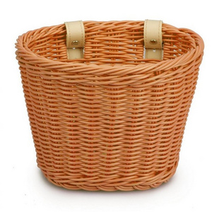 Detachable Handmade Woven Bike Basket Without Cover Children's Skateboard Bike Storage Basket