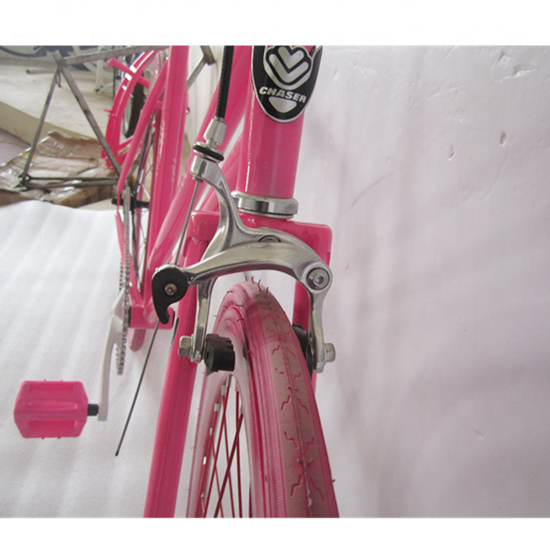 700C pink color single speed fixed gear bike for lady