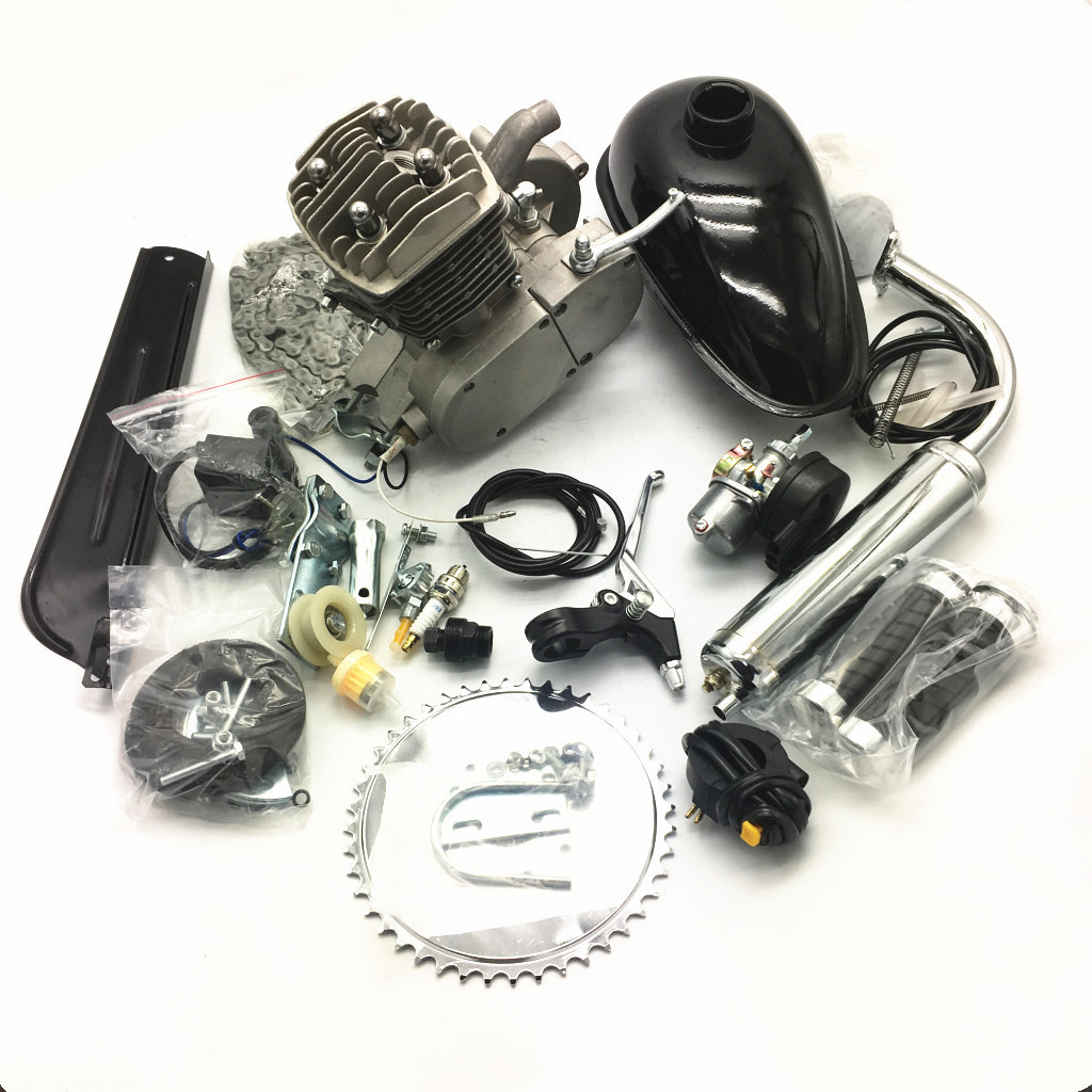 Motorised Bike Engine  80CC 2 Stroke Motorised Bike Petrol Motor Engine Kit Motorized Push Bicycle MTB