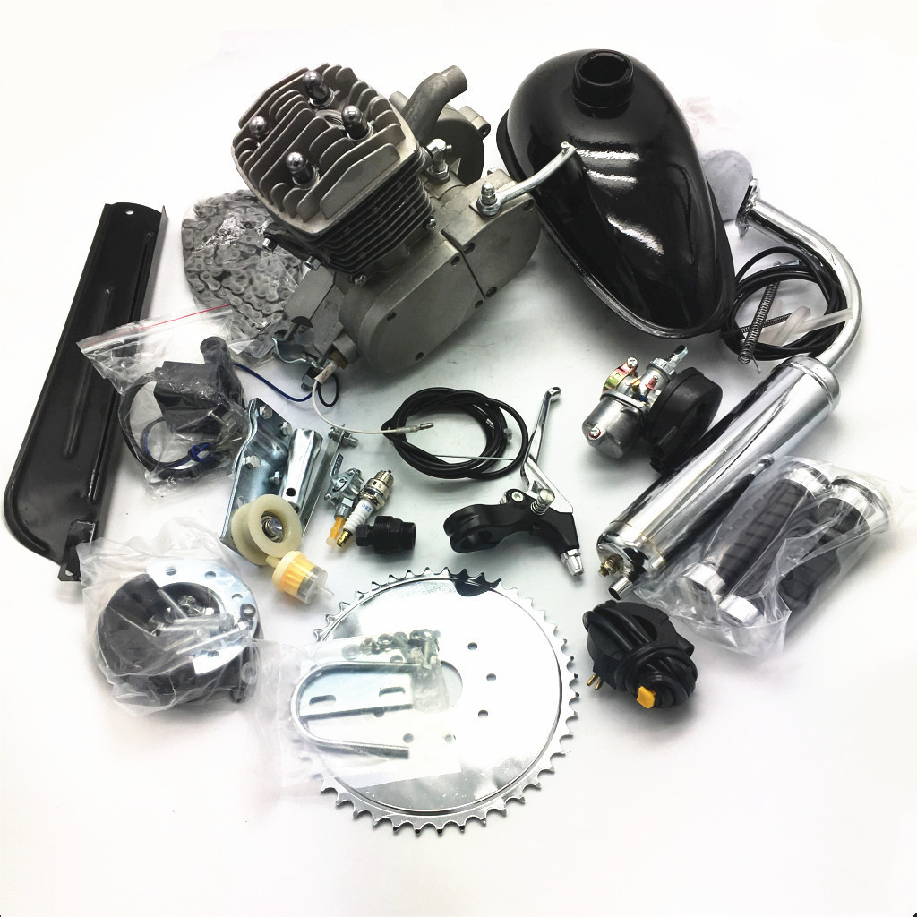 Motorised Bike Engine  80CC 2 Stroke Motorised Bike Petrol Motor Engine Kit Motorized Push Bicycle MTB