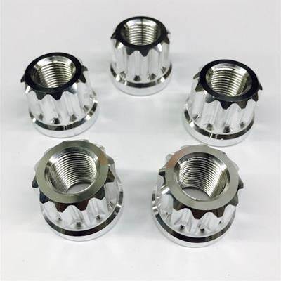 High precision cnc machined customized Super light Titanium Lug Nut Set