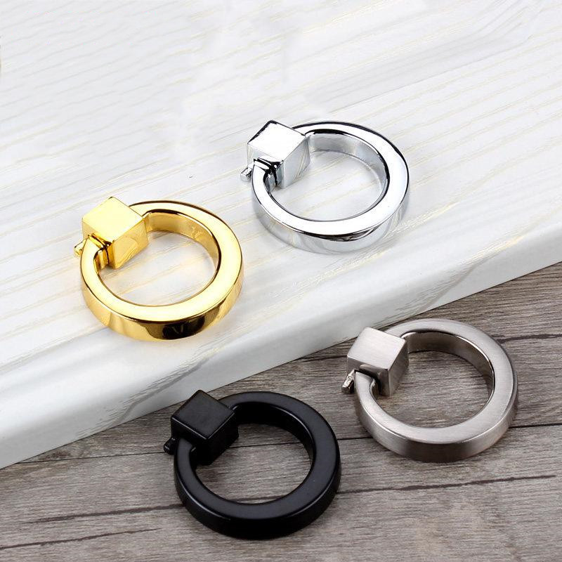 custom Drawer Handles Zinc Alloy Door Handle Pulls Furniture Cabinet Knobs With pull rings