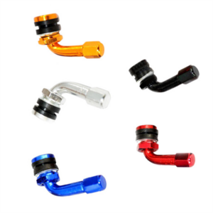 Colors customizable Motorcycle Tire Valve Stem Cap Aluminum Alloy Scooter  90 Degree  Wheel Valve Stem