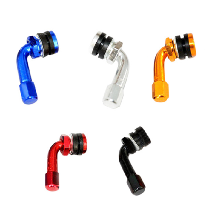 Colors customizable Motorcycle Tire Valve Stem Cap Aluminum Alloy Scooter  90 Degree  Wheel Valve Stem