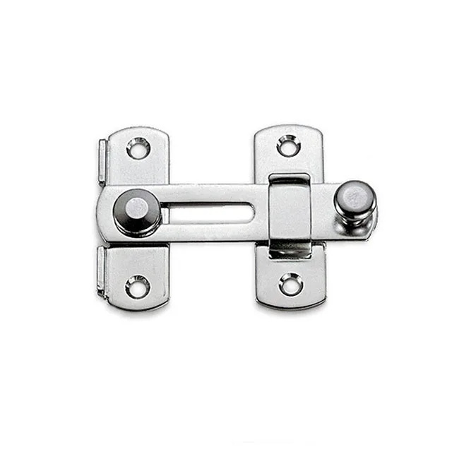 Customized Stainless Steel 90 Degree Safety Door Lock Sliding Bar Latch