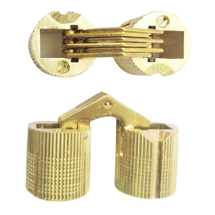 Copper Hinges Cylindrical Hidden Cabinet Invisible Brass Hinges Mount for Furniture Hardware