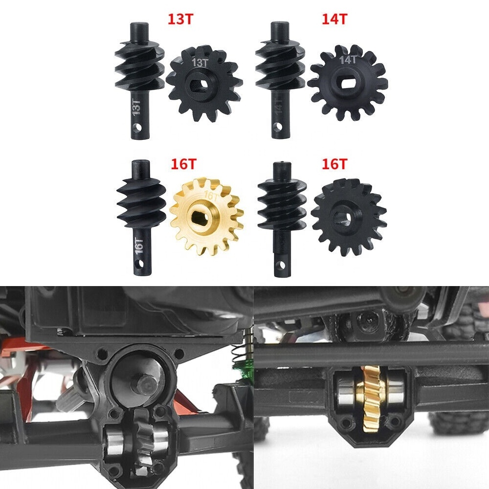 Nice price custom 12T Overdrive Differential Diff Worm Gear for RC Axial SCX24