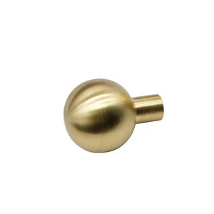 Custom Design Ball Shape Brushed Solid Brass Gold Cabinet Knob for Furniture Dresser